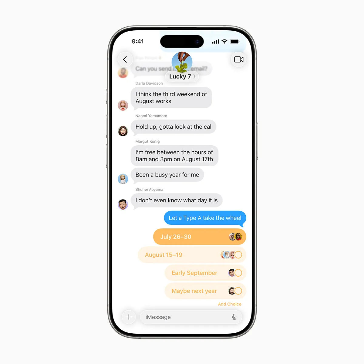 iOS 26 功能解析:Apple Intelligence 來襲,iPhone 進入 AI 個人時代 8 iOS 26 讓使用者可以在「訊息」中建立投票。
